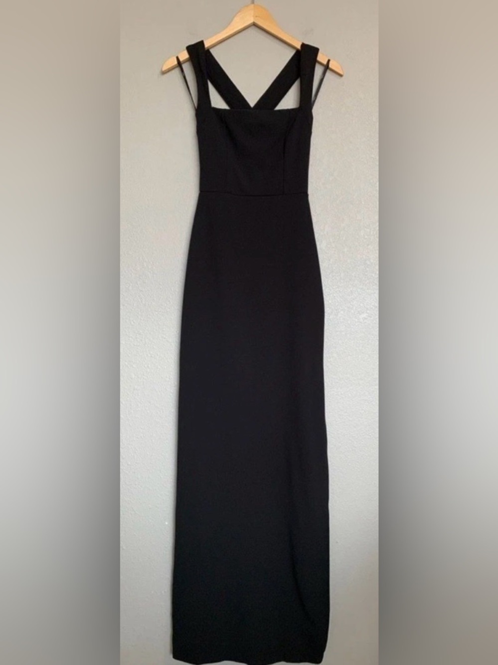 Lulus Glamorous Dedication Black Maxi Dress XS NWT Side Slit Backless Dress - Picture 8 of 16